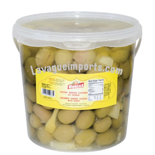 Broken Green Olives With Lemon Oualili 1,9 Kg