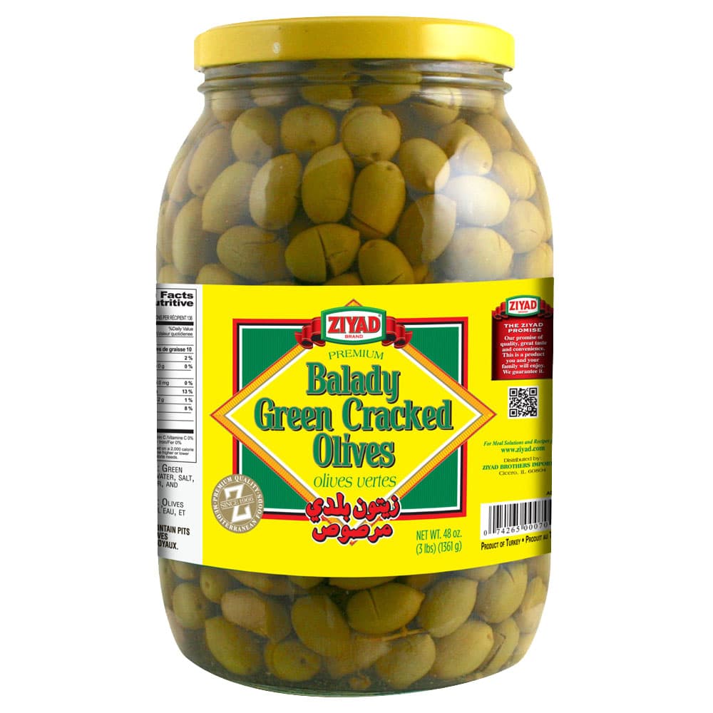 Ziyad Balady Green Cracked Olives